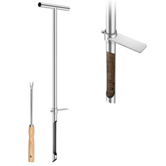 AUZEKER 36 Inch Soil Sampler Probe front view with T-handle