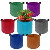 Avalution 7 Pack 7 Gallon Plant Grow Bags in mixed colours