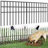 AVELOTUUG 10 Panels Animal Barrier Fence black panels front view