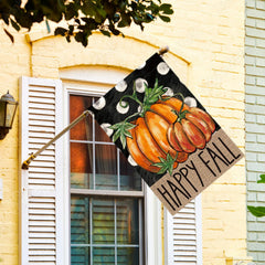AVOIN colorlife Happy Fall Pumpkin House Flag back view