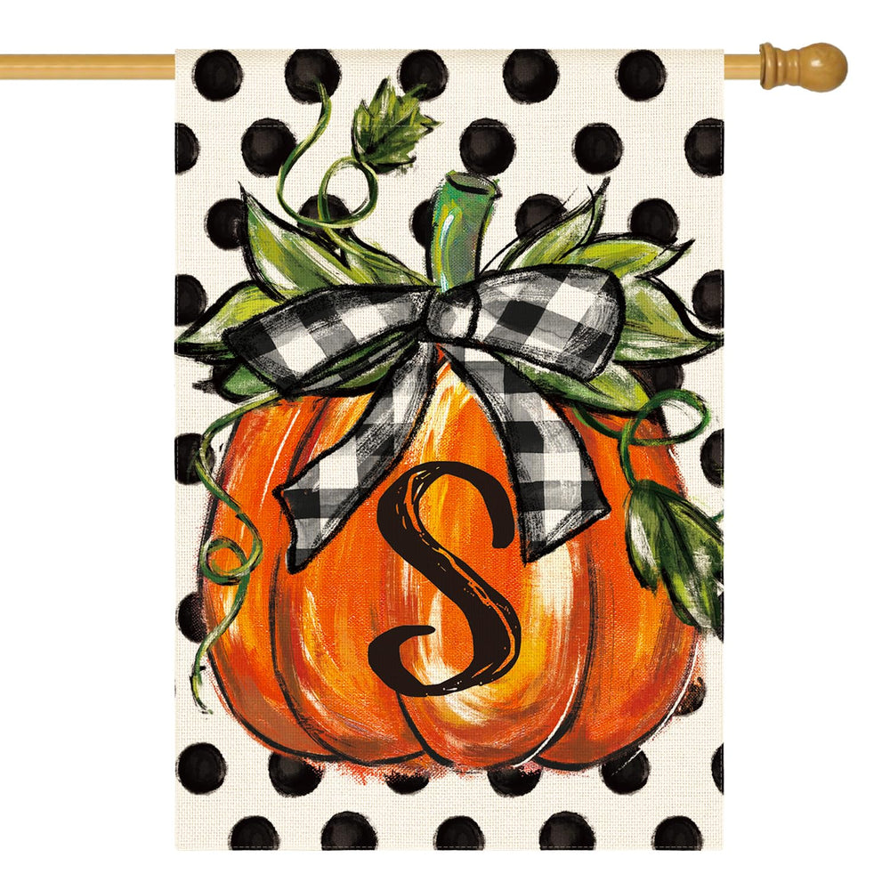 AVOIN colorlife Monogram Letter S House Flag 28x40 inch front view