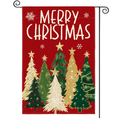 AVOIN colorlife Red Merry Christmas Garden Flag front view