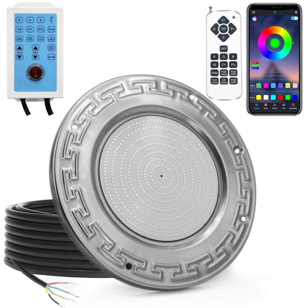 Awanhe 10 Inch LED Pool Light with RGB colour display