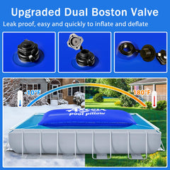 Axcoix 4x15 Ft pool pillow in use on above ground pool