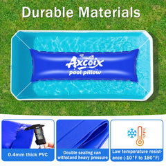 Axcoix pool pillow with reinforced hole rings and rope