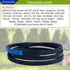 Axyuada Deck Belt 1/2 x 95 package details