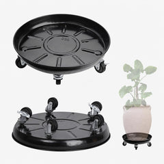 AyaLight Metal Plant Caddy with heavy flower pot