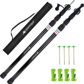 AYAMAYA tarp poles in a black colour, fully extended