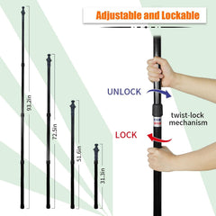 AYAMAYA Tarp Poles set up supporting a camping tarp