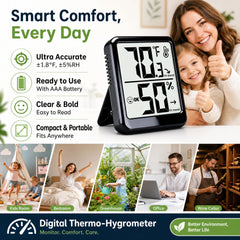Ayawiss indoor thermometer hygrometer in use in a nursery