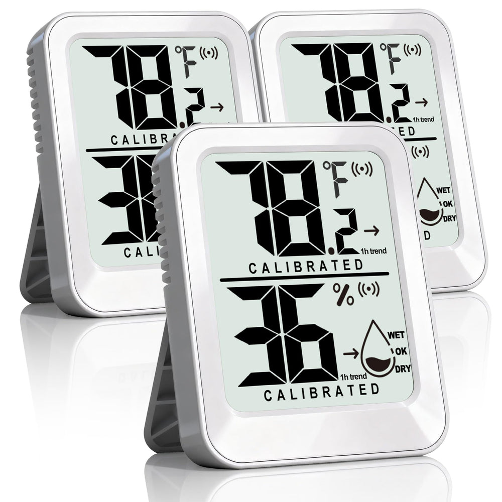 AyayaBoss 3 Pack Indoor Thermometer Hygrometer front view