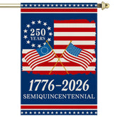 Aymolas 250th Anniversary Garden Flag front view showing vibrant colors