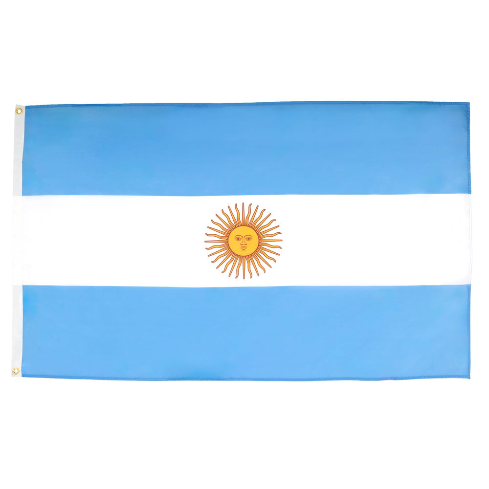 AZ FLAG Argentina Flag 5x8 ft front view with light blue and white colours