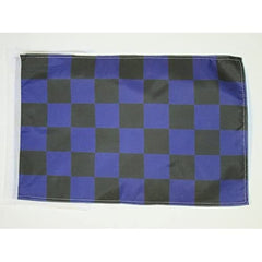 AZ FLAG Blue and Black Check Flag front view, 12x18 inches