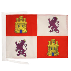 AZ FLAG Castile and Leon Flag front view showing vibrant colors and reinforced edges