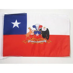 AZ FLAG Chile Flag 45x30 cm with arms, front view