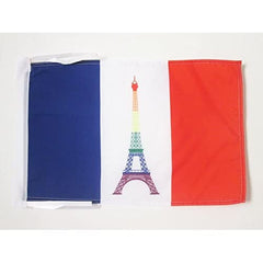 AZ FLAG France Rainbow Flag 12x18 inches front view