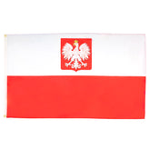 AZ FLAG Poland with Eagle Flag 5x8 ft front view