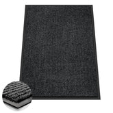 Azadx Heavy Duty 3'x4' Door Mat in Dark Grey front view