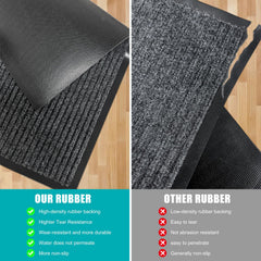 Azadx Heavy Duty Door Mat capturing dirt and moisture