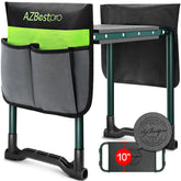 AZBESTPRO Garden Kneeler and Seat front view with green EVA seat