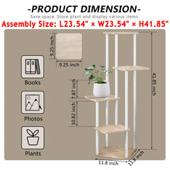 AZERPIAN plant stand in a corner with plants and decor displayed