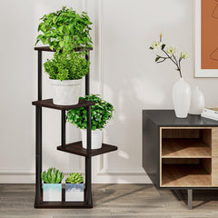 AZERPIAN plant stand with five pots displayed on it