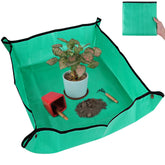 Azureblue Plant Repotting Mat front view with high side walls