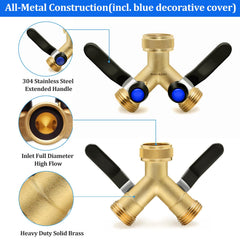 BACASIN Hose Splitter with 304 stainless steel handles