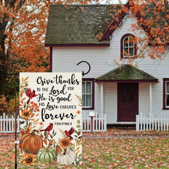 Baccessor Fall Pumpkin Garden Flag double-sided display