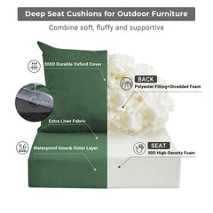 Back cushion detail of IPYNBAP Outdoor Cushion Set