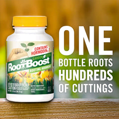 Back of Gardentech RootBoost packaging with ingredients