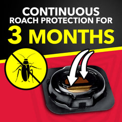 Back of Raid Roach Killer Baits packaging showing instructions