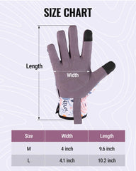 Back of WORKPRO Floral Garden Gloves showing breathable fabric