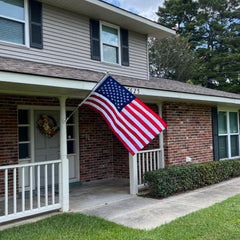 Back side of Bradford American Flag with vivid colors