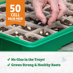 Back to the Roots seed starting trays with soil and seeds