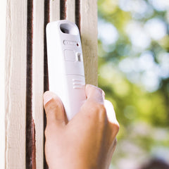 Back view of AcuRite weather station with kickstand