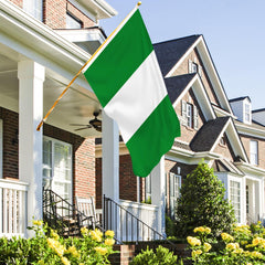 Back view of AhfuLife Nigeria Flag showing double-stitched edges