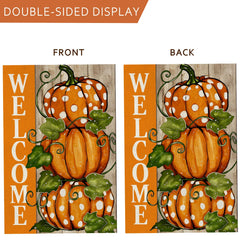Back view of AIBOLYNE Fall Garden Flag highlighting double sided print