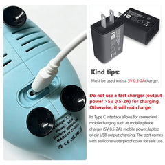 Back view of Alickwang Water Table Pump, showcasing charging port