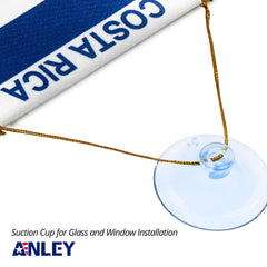 Back view of Anley Costa Rica Fringy Hanging Flag