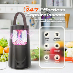 Back view of AOKUSOL Indoor Fruit Fly Trap showing USB port