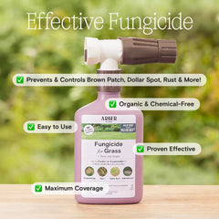 Back view of ARBER Organic Lawn Fungicide RTS 16 oz bottle