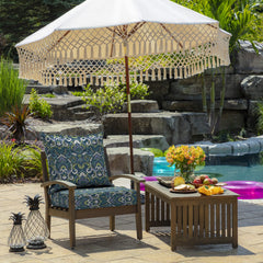 Back view of Arden Selections Outdoor Deep Seat Cushion Set, showing back cushion