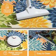 Back view of Arenarug Outdoor Rug showing non-slip backing