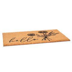 Back view of Calloway Mills Wildflower Bouquet Doormat showing vinyl backing