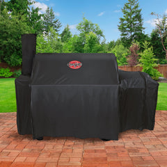 Back view of Char-Griller Grand Champ Grill Cover