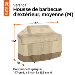 Back view of Classic Accessories Veranda Grill Cover