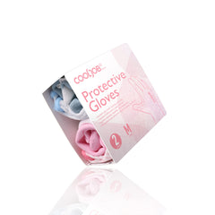 Back view of COOLJOB gardening gloves with long cuff design