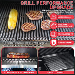 Back view of DcYourHome Emitter Plates for Charbroil Tru-Infrared